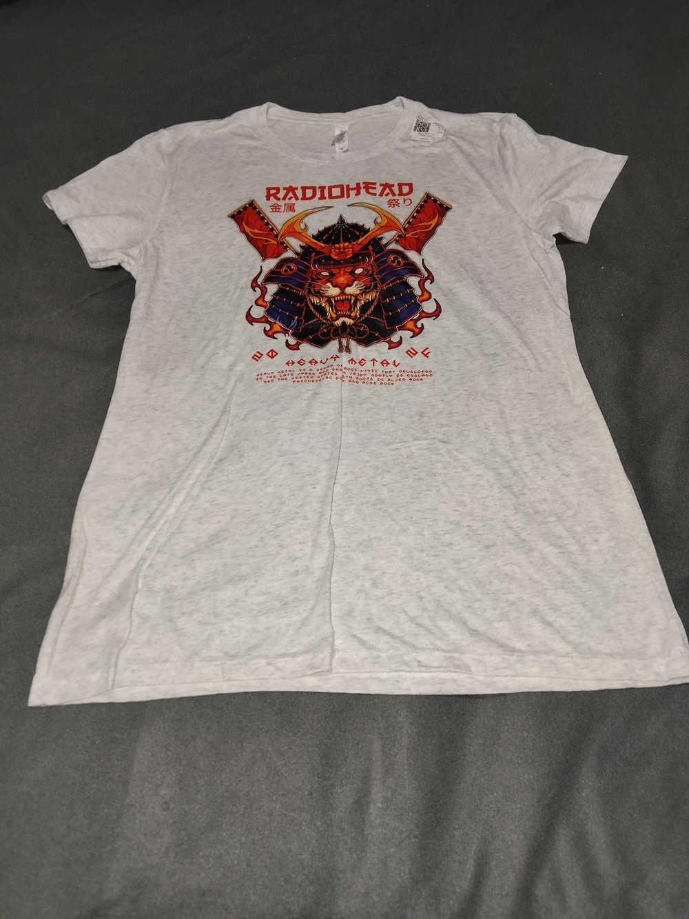 Next Level Apparel White Radiohead Samurai Graphic Tee